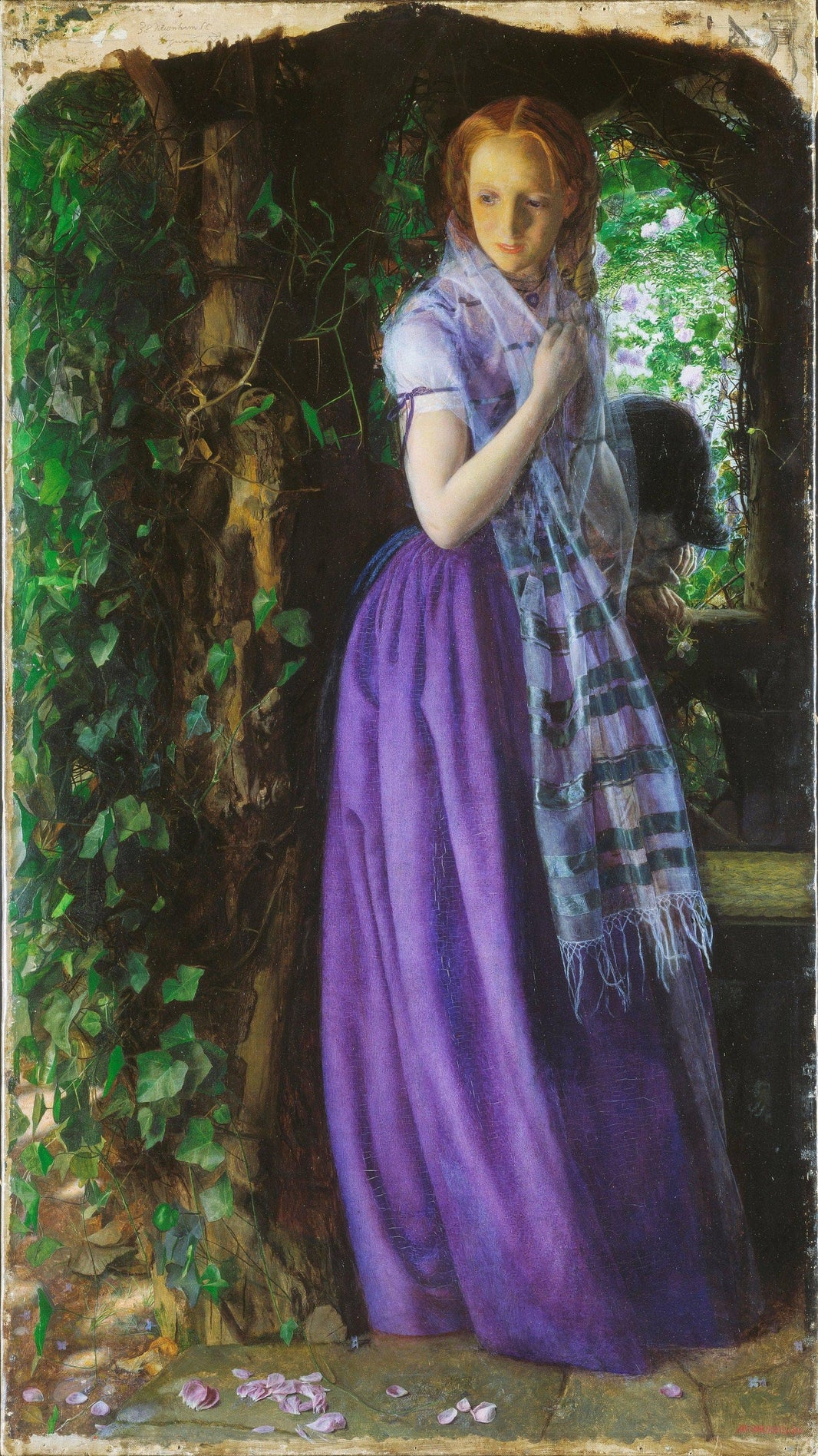 April Love by Arthur Hughes — hand-painted portrait oil painting reproduction on canvas