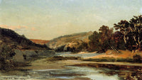 Aqueduct by Camille Corot — hand-painted botanical oil painting reproduction on canvas