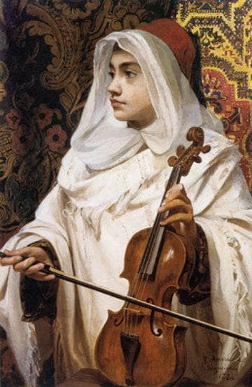 Arab Fiddler by Pedro Américo — oil painting reproduction