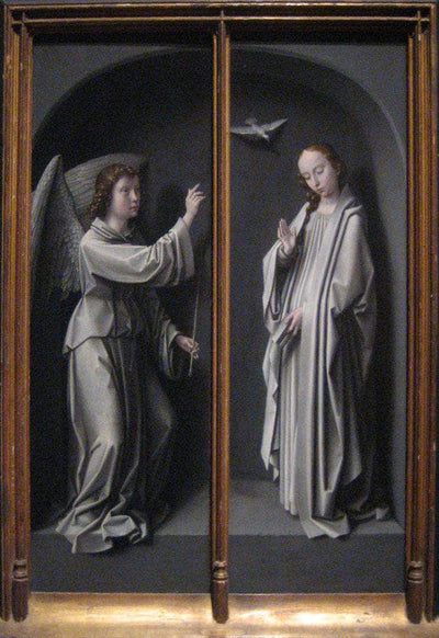Archangel Gabriel and Virgin Annunciate in study