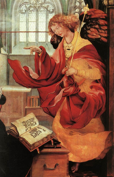 Archangel Gabriel (detail from the Annunciation from the Isenheim Altarpiece) in bedroom