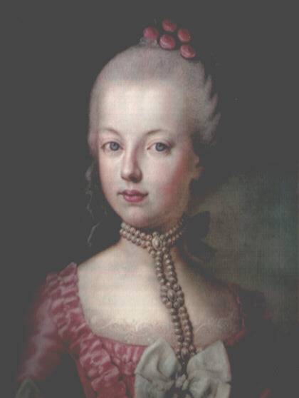 Archduchess Maria Antonia of Austria, the Later Queen Marie Antoinette of France, at the Age of 16 - Joseph Kreutzinger