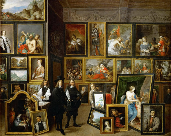 Archduke Leopold Wilhelm in his Picture Gallery, with the artist and other figures