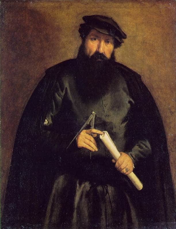 Architect by Lorenzo Lotto — hand-painted portrait oil painting reproduction on canvas