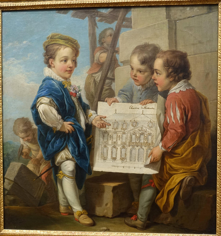 Architecture by Charles-Andre van Loo (Carle van Loo) — hand-painted portrait oil painting reproduction on canvas