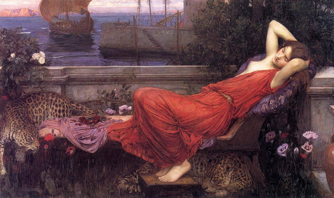 Ariadne by John William Waterhouse — hand-painted animal oil painting reproduction on canvas