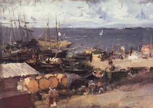 Arkhangelsk Port on Dvina - Konstantin Korovin