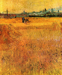 Arles View from the Wheat Fields by Vincent van Gogh — hand-painted landscape oil painting reproduction on canvas
