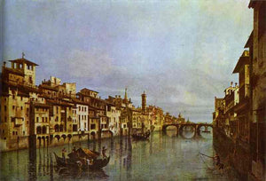 Arno in Florence - Bernardo Bellotto