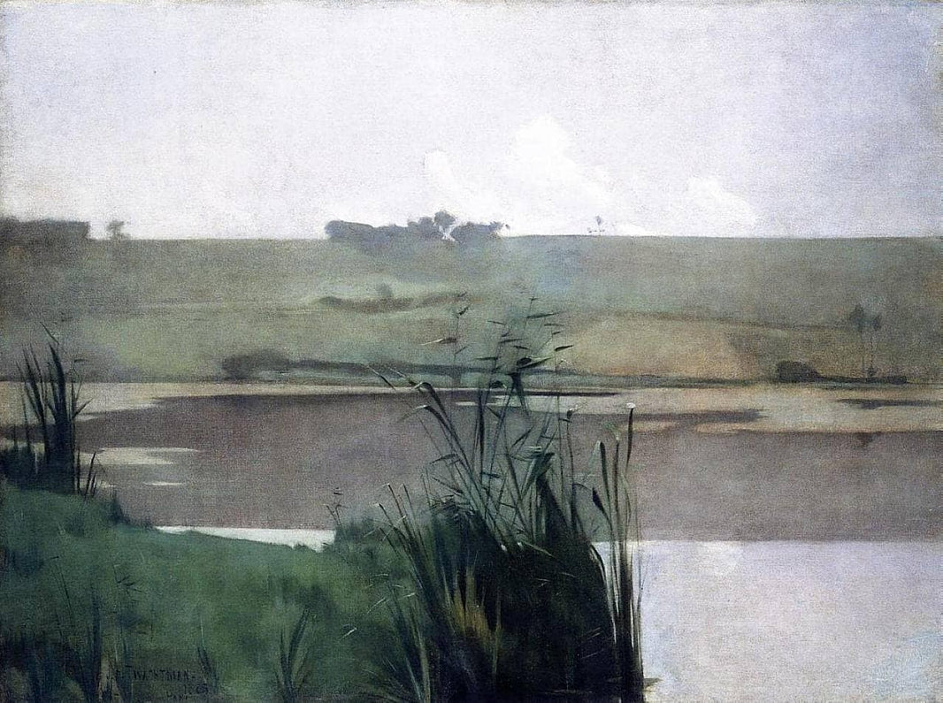 Arques-la-Bataille by John Henry Twachtman — hand-painted botanical oil painting reproduction on canvas