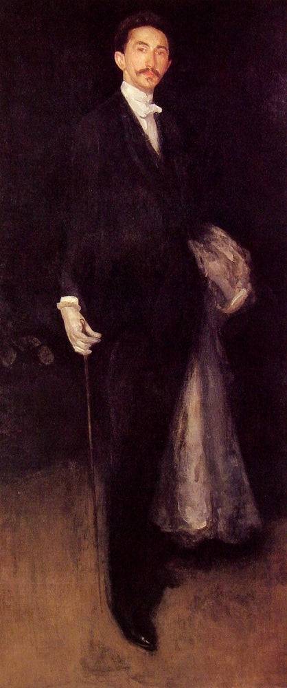 Arrangement in Black and Gold by James McNeill Whistler, hand-painted portrait oil painting reproduction on canvas