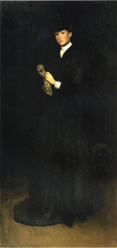 Arrangement in Black, No. 8: Portrait of Mrs. Cassatt by James McNeill Whistler, hand-painted portrait oil painting reproduction on canvas
