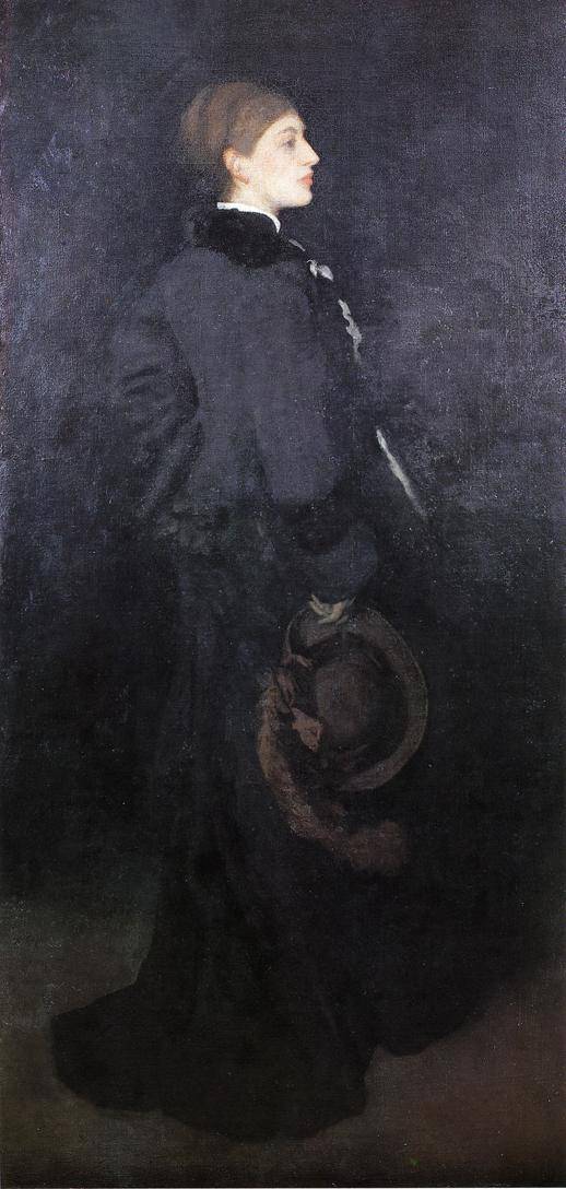 Arrangement in Brown and Black. Portrait of Miss Rosa Corder by James McNeill Whistler, hand-painted portrait oil painting reproduction on canvas