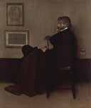 Arrangement in Grey and Black, No.2: Portrait of Thomas Carlyle by James McNeill Whistler — male oil painting wall art, Realism