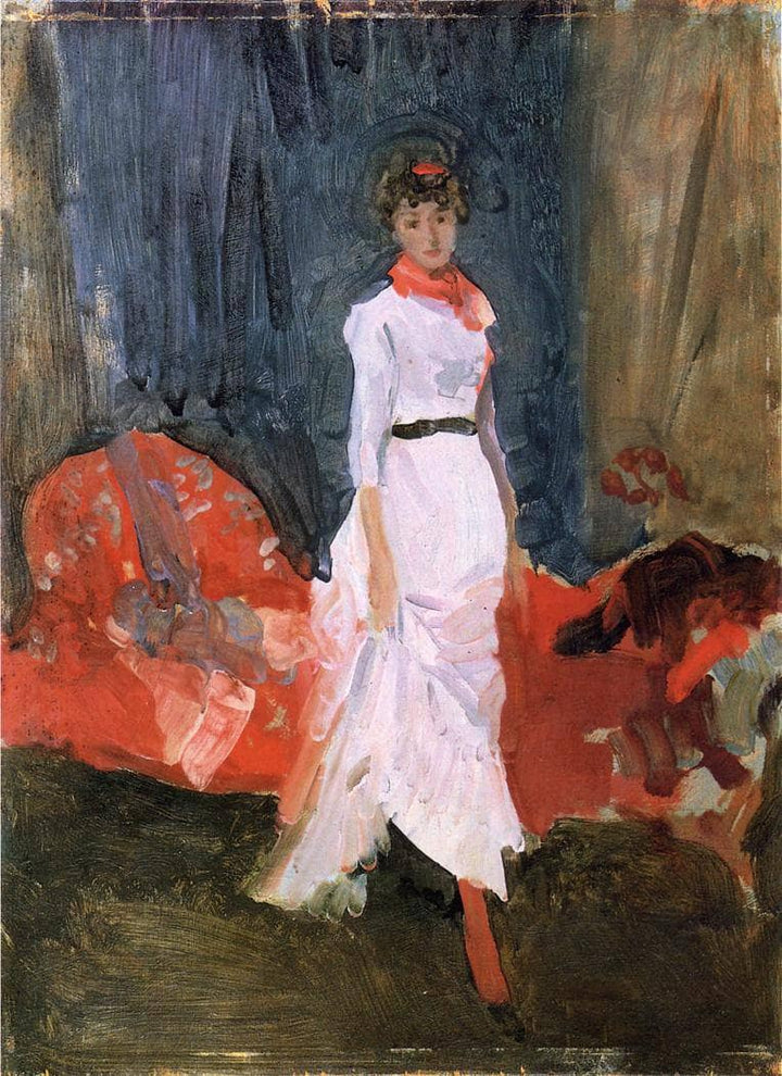Arrangement in Pink, Red and Purple by James McNeill Whistler — hand-painted portrait oil painting reproduction on canvas