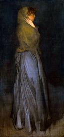 Arrangement in Yellow and Grey by James McNeill Whistler, male oil painting wall art, Realism