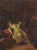 Arrival of a Visitor by Jan Steen — male oil painting wall art, Baroque