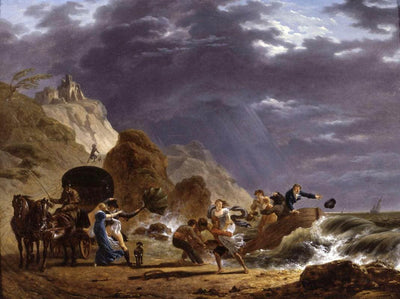 Arrival of Emigres with the Duchess of Berry on the French Coast by Carle Vernet — oil painting reproduction