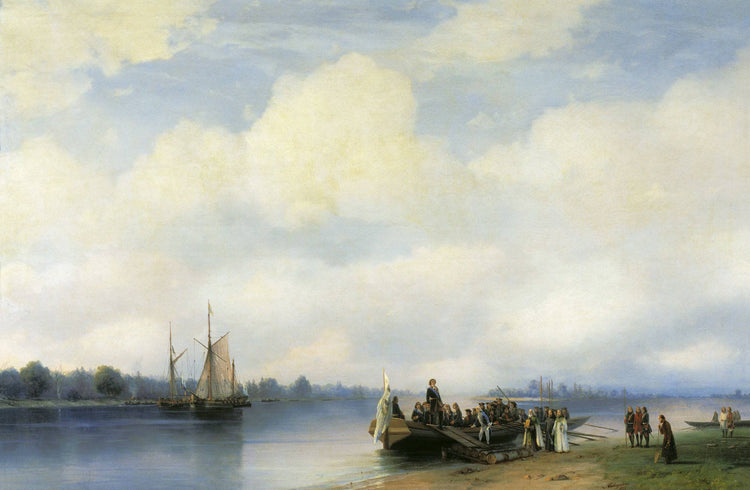 Arrival of Peter I on the Neva - Ivan Aivazovsky