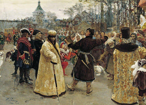 Arrival tsars Piotr and Ioann - Ilya Repin