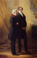 Arthur Wellesley, 1st Duke of Wellington with Sir Robert Peel by Franz Xaver Winterhalter — male oil painting wall art, Neoclassicism