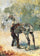 Artilleryman Saddling His Horse in entryway
