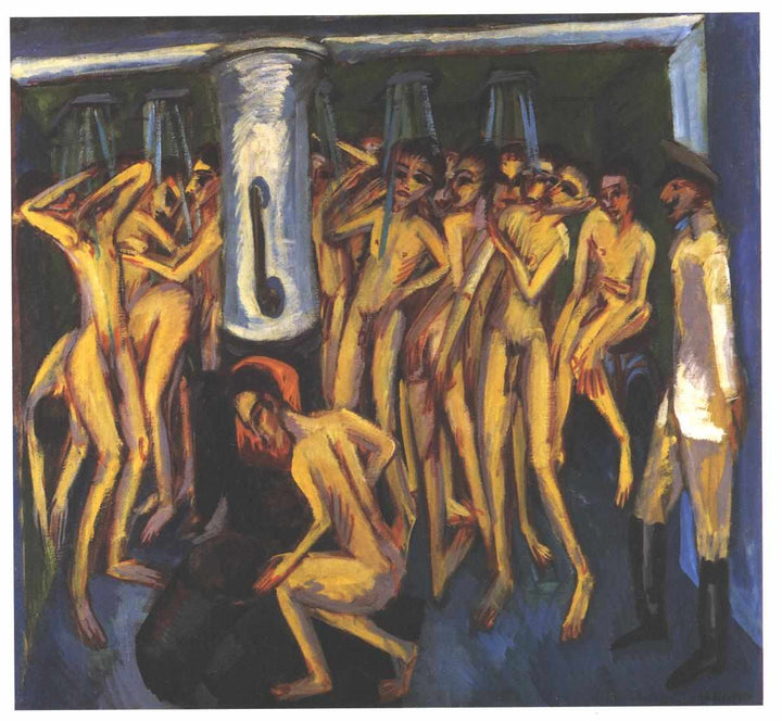 Artillerymen by Ernst Ludwig Kirchner — hand-painted abstract oil painting reproduction on canvas