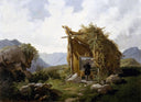 Artist in the countryside by Carlo Ademollo — hand-painted landscape oil painting reproduction on canvas