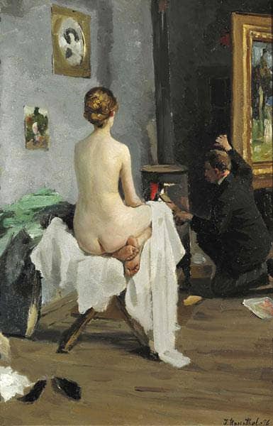 Artist's workshop in study
