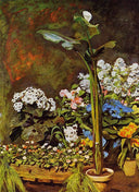 Arum and Conservatory Plants by Pierre-Auguste Renoir — flower oil painting wall art, Impressionism