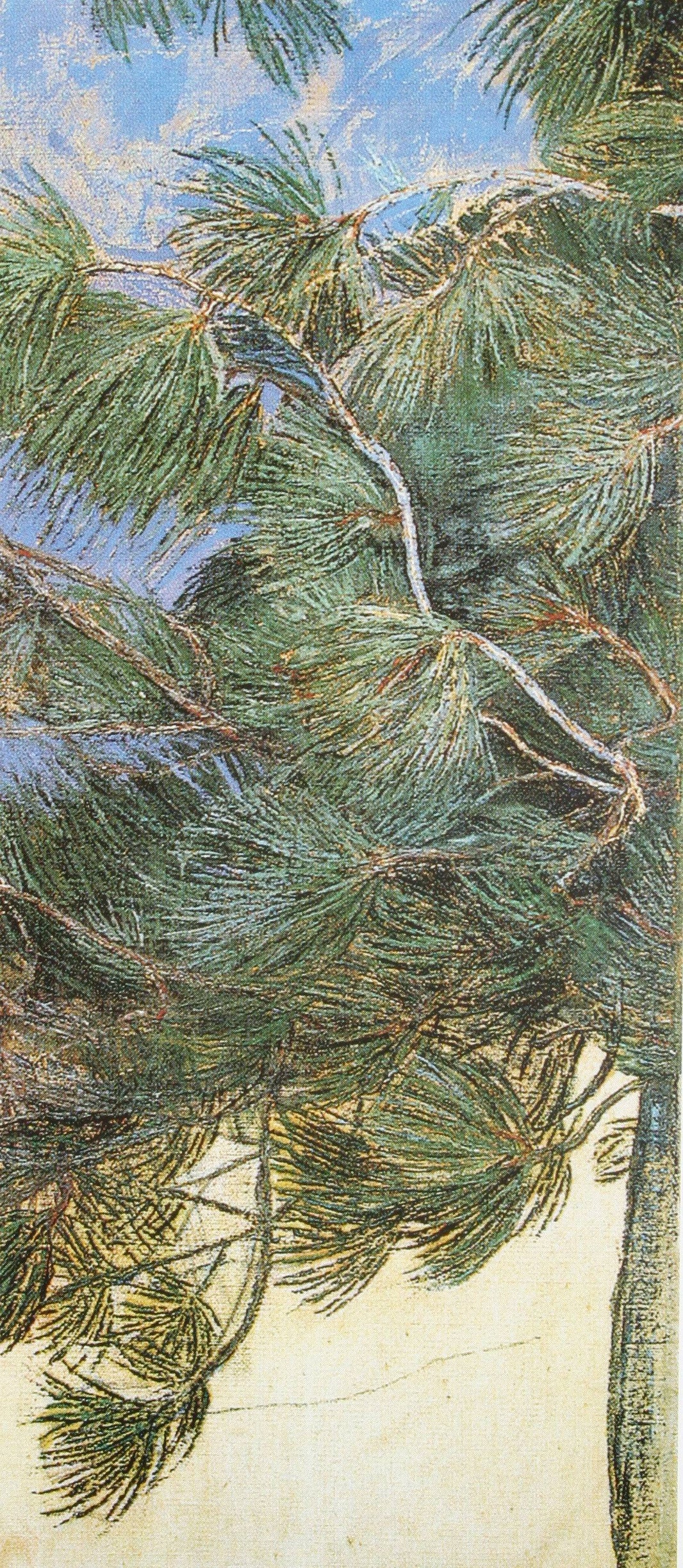 Arvenzweig by Giovanni Segantini, hand-painted botanical oil painting reproduction on canvas