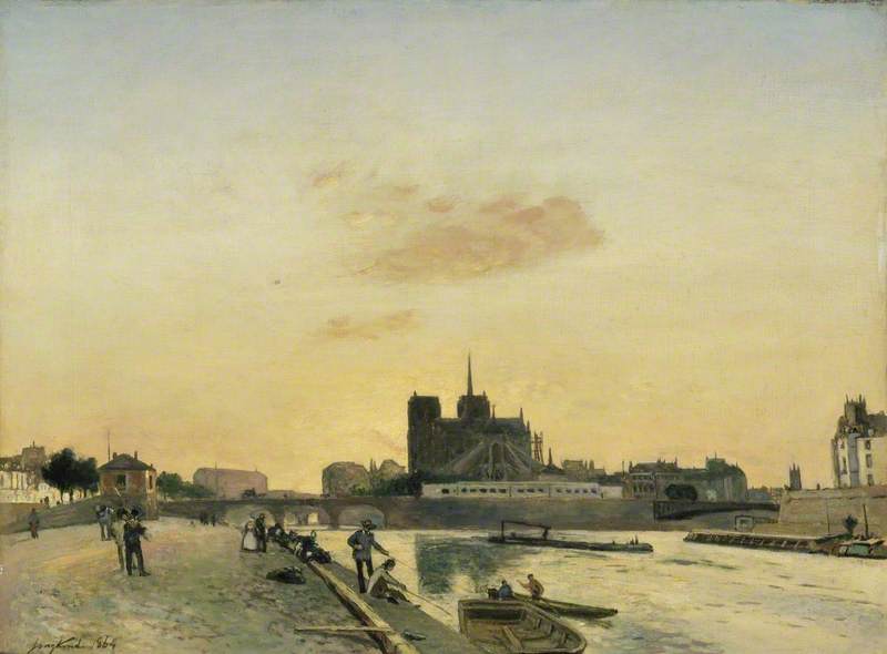 View of Notre-Dame, Paris - Johan Jongkind