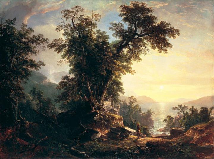 The Indian's Vespers by Asher Brown Durand — hand-painted botanical oil painting reproduction on canvas