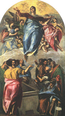 Assumption of the Virgin by El Greco — religion oil painting wall art, Mannerism Late Renaissance