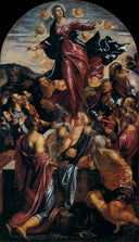 Assumption of the Virgin by Tintoretto — religion oil painting wall art, Mannerism Late Renaissance