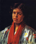 Assyrian Girl by William Merritt Chase — hand-painted portrait oil painting reproduction on canvas