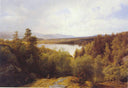Asterudtjernet, Ringerike by Hans Gude — hand-painted botanical oil painting reproduction on canvas