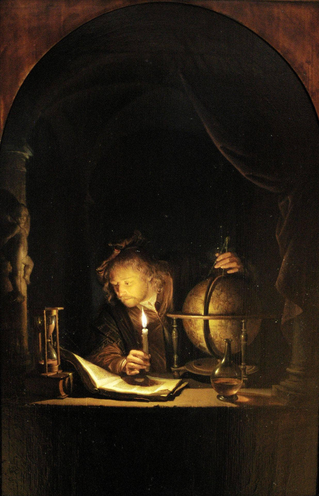 Astronomer by Candlelight by Gerrit Dou — hand-painted portrait oil painting reproduction on canvas