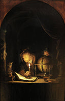 Astronomer by Candlelight by Gerrit Dou — hand-painted portrait oil painting reproduction on canvas