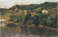 Asturian Landscape by Joaquín Sorolla — hand-painted landscape oil painting reproduction on canvas