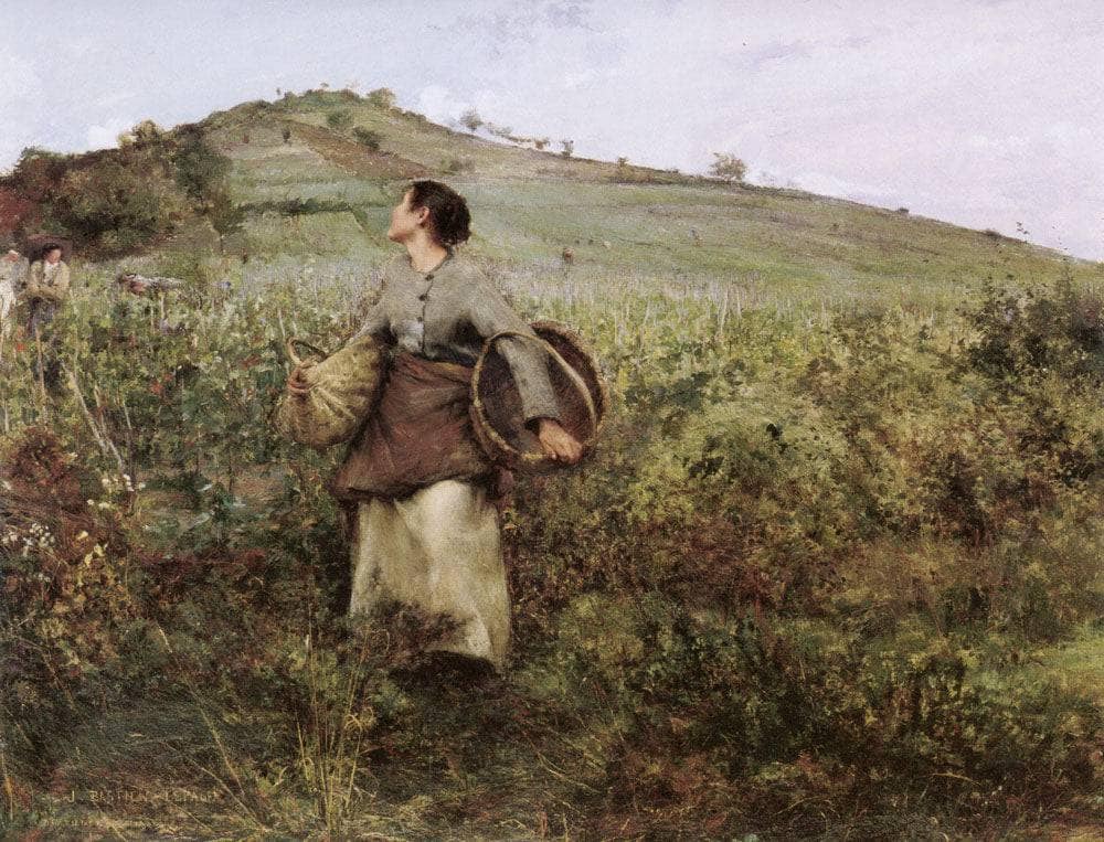 At Harvest Time by Jules Bastien-Lepage — hand-painted landscape oil painting reproduction on canvas