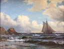 At Kullen by Carl Frederik Sorensen — ships oil painting wall art, Romanticism