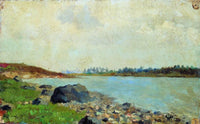 At Moscow-river by Isaac Levitan — hand-painted landscape oil painting reproduction on canvas