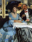 At Mouquin's by William James Glackens — hand-painted portrait oil painting reproduction on canvas