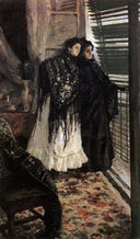 At the Balcony. Spanish Women Leonora and Ampara by Konstantin Korovin — male oil painting wall art, Impressionism