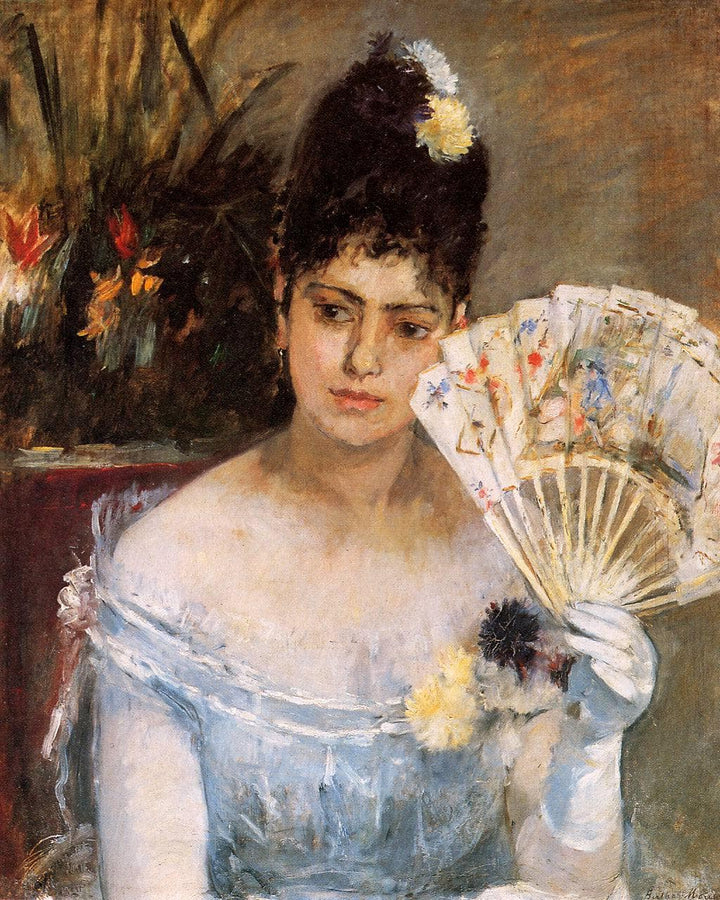 At the Ball by Berthe Morisot — hand-painted portrait oil painting reproduction on canvas