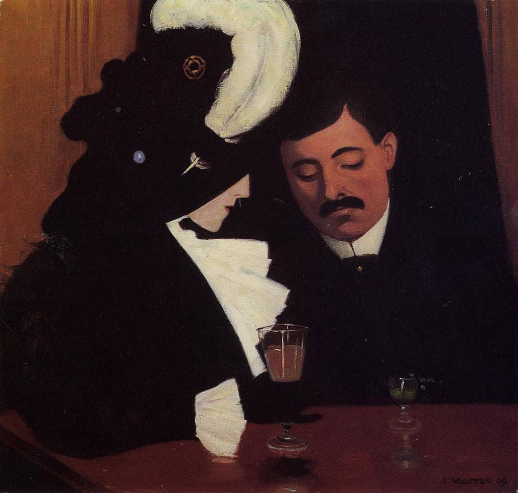 At the Cafe (also known as The Provincial) - Felix Vallotton