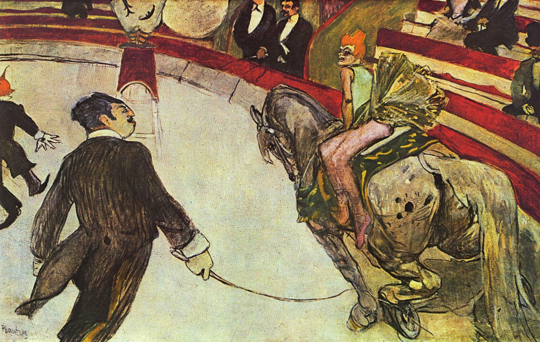 At the Circus Fernando, the rider by Henri de Toulouse-Lautrec — hand-painted animal oil painting reproduction on canvas