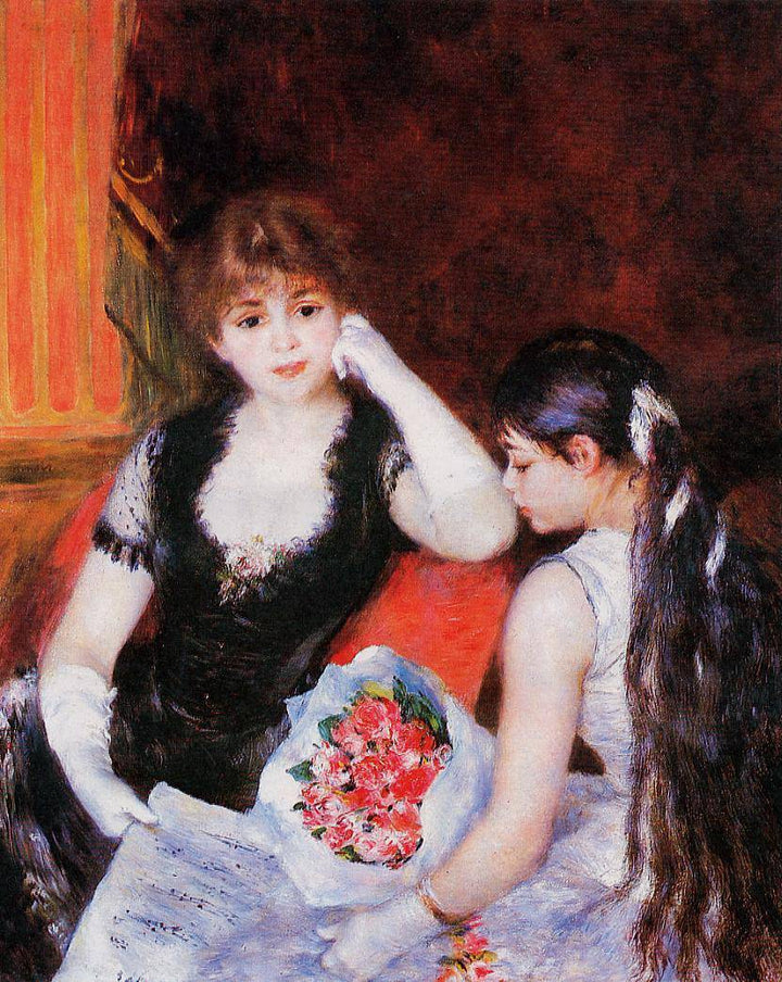 At the Concert (Box at the Opera) by Pierre-Auguste Renoir — hand-painted portrait oil painting reproduction on canvas