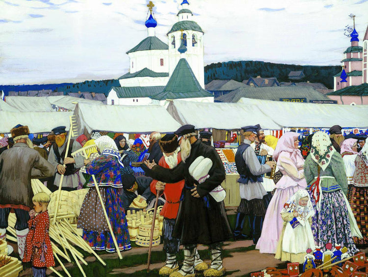 At The Fair - Boris Kustodiev